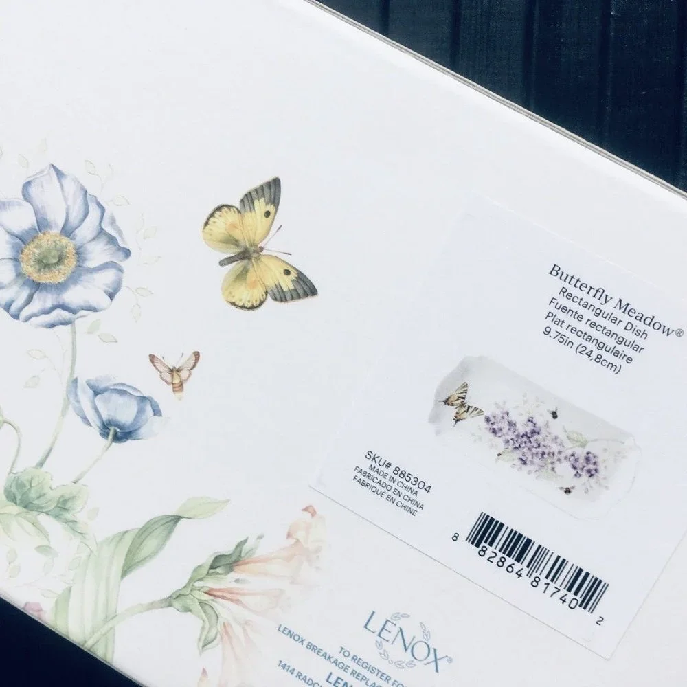 new in box Lenox Swallowtail Butterfly Meadow 9.75